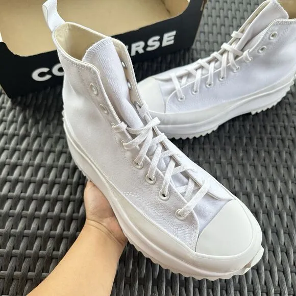 Converse Run Star Hike High Men's Shoes Triple White 170777C Size 9.5