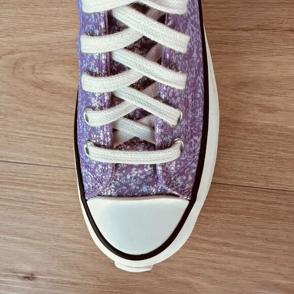❤️❤️Converse Run Star Hike Platform Hi Size 8 Men's Shoes Purple Glitter A10096C
