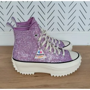 ❤️❤️Converse Run Star Hike Platform Hi Size 8 Men's Shoes Purple Glitter A10096C