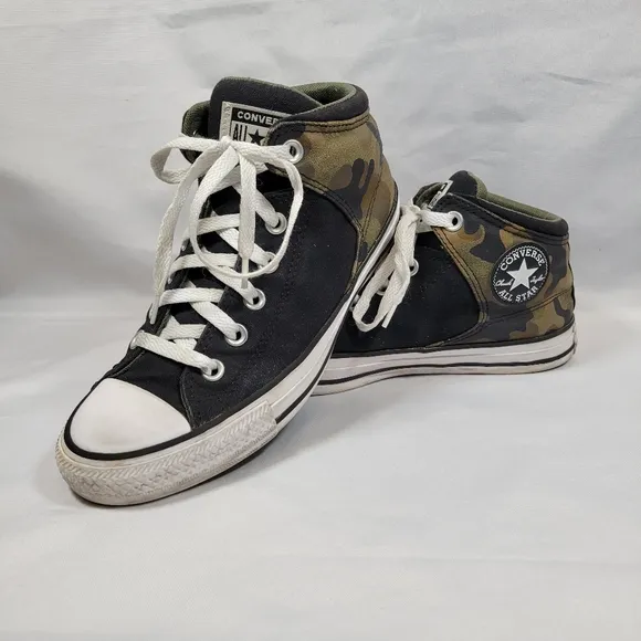 Converse Shoes Mens 6 Womens 8 CTAS Street High Desert Camo Black Grunge Worn