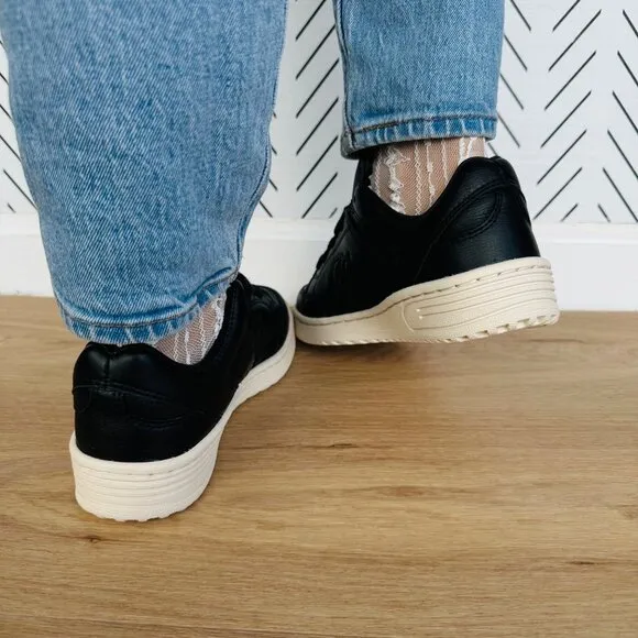 ⭐CONVERSE WEAPON MONO OX Women Shoes Sz 7 Vintage Black LEATHER Beige A12485C⭐