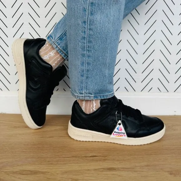 ⭐CONVERSE WEAPON MONO OX Women Shoes Sz 7 Vintage Black LEATHER Beige A12485C⭐