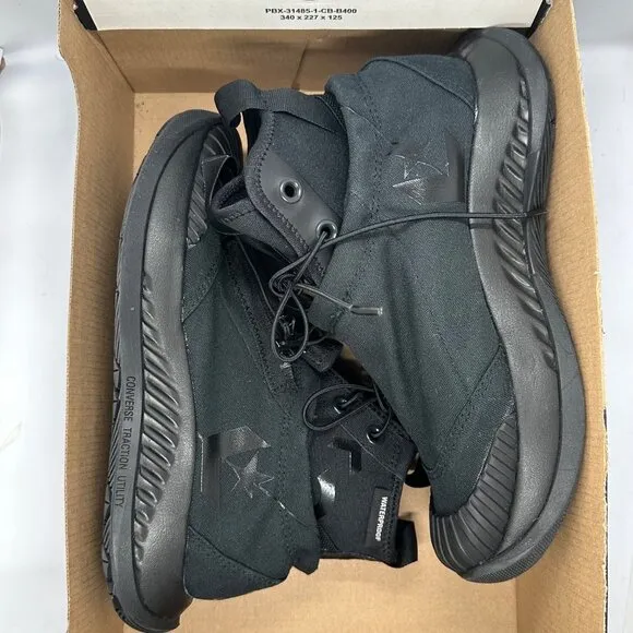 🤩Converse Women Sneaker Boot Sz 10 Utility Explore Hi Top Black Shoes 172125C