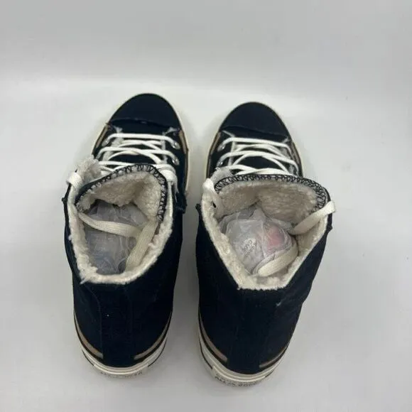 Converse Womens Chuck Taylor As Raw Edge Platform Sneaker Shoes Black Hi  6M New
