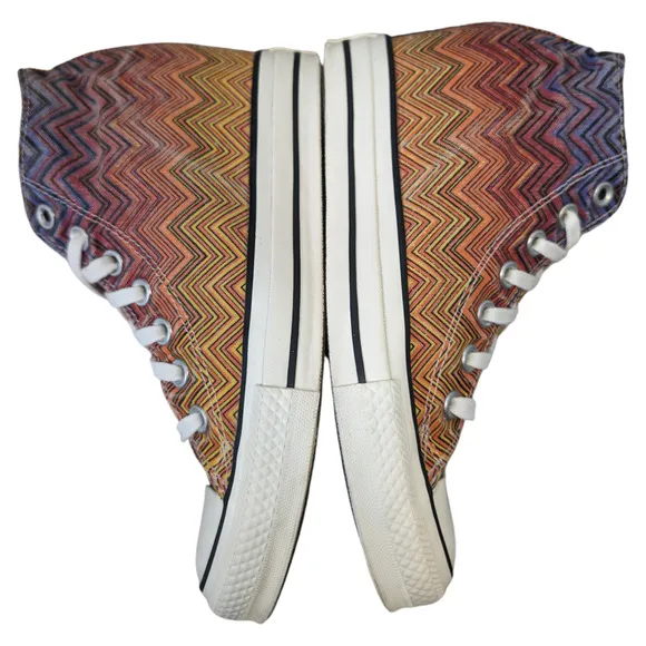 Converse x Missoni 2015 Lux Mid Hidden Wedge Chevron Canvas Sneaker Womens 7.5