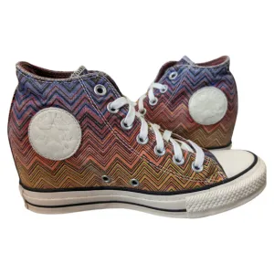 Converse x Missoni 2015 Lux Mid Hidden Wedge Chevron Canvas Sneaker Womens 7.5