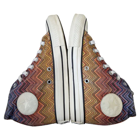 Converse x Missoni 2015 Lux Mid Hidden Wedge Chevron Canvas Sneaker Womens 7.5