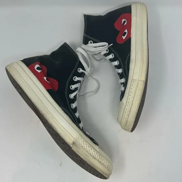 Converse x PLAY Comme des Garçons Chuck Taylor 70 Unisex Size Men 8.5 Women 10.5