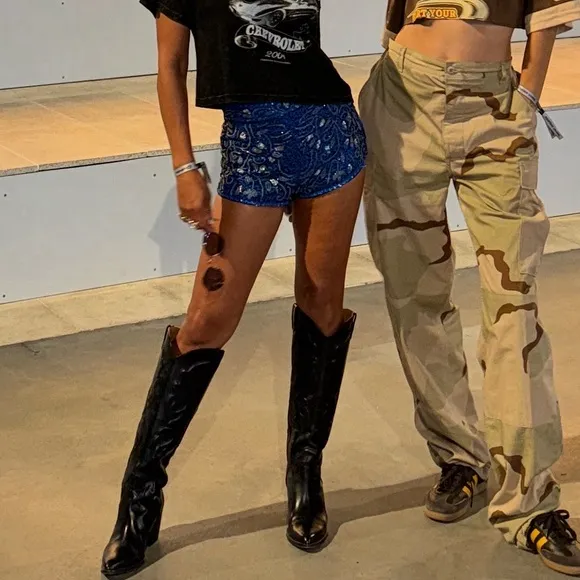 COPY - Topshop Embellished Cobalt Shorts