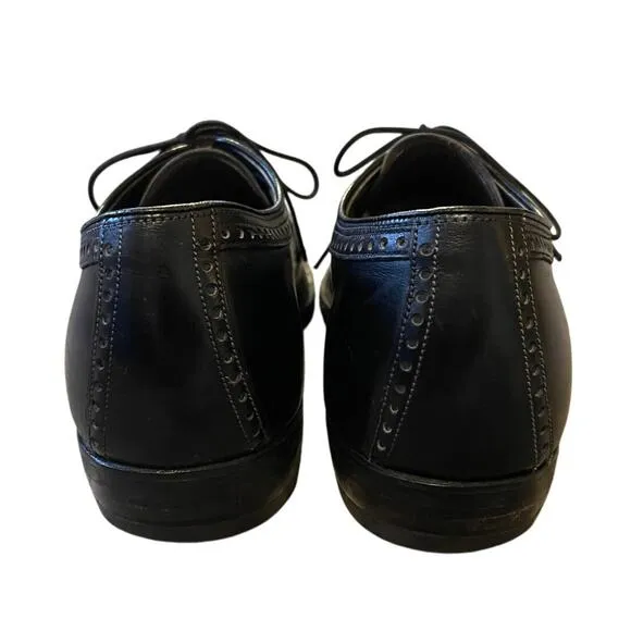 Cordwainer Wright Mens 11 Leather Oxford Dress Shoes Handmade Lace Up Black EUC