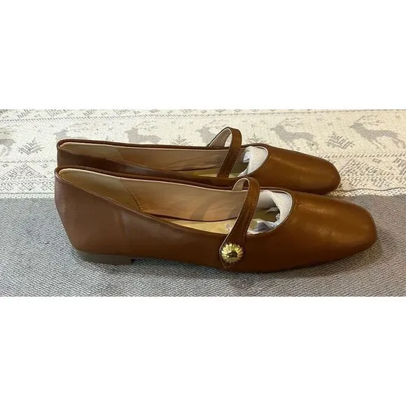 C.Paravano Women's Mary Jane Flats | Comfortable Square Toe Ballet Flats