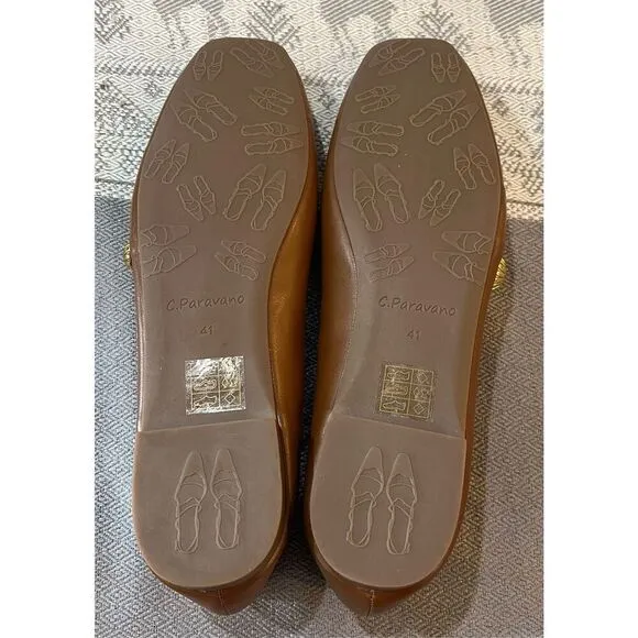 C.Paravano Women's Mary Jane Flats | Comfortable Square Toe Ballet Flats