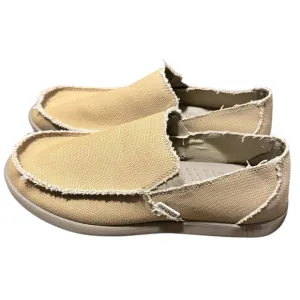 Crocs Santa Cruz Mens Size 9 Khaki Comfort Slip On Casual Loafer Shoes NWOT