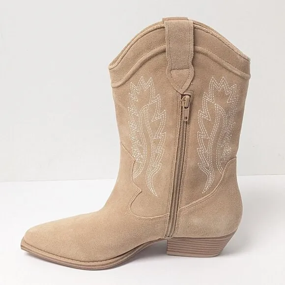 Crown Vintage Stava Cowboy Boots, Macchiato Cow Suede, Women's 6.5