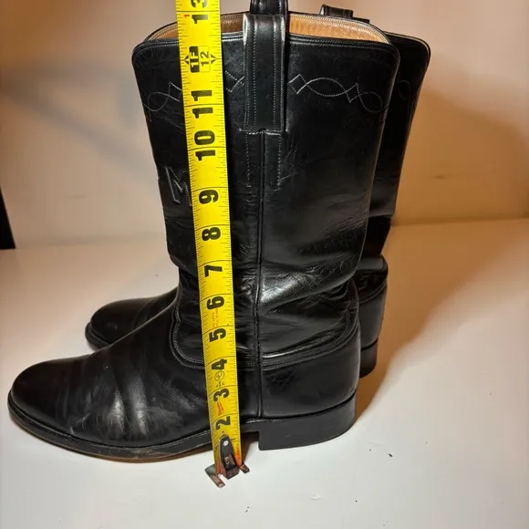 Custom Made Kangaroo Western Boots By Morado Brothers Almond Toe Black Size 12