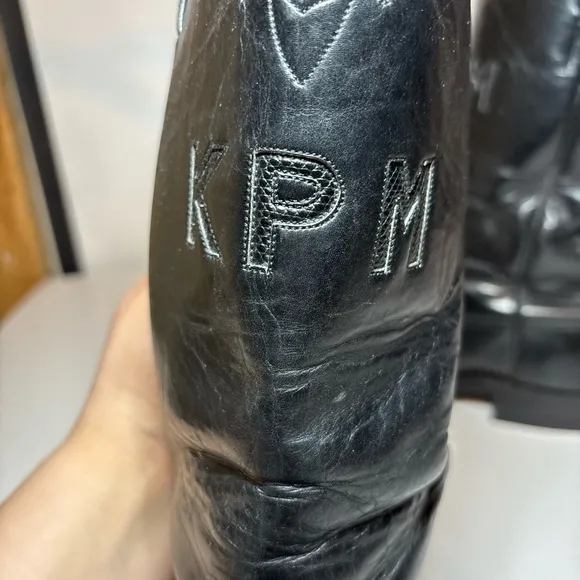 Custom Made Kangaroo Western Boots By Morado Brothers Almond Toe Black Size 12