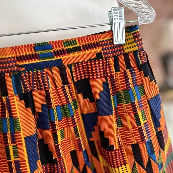 Cynthia Rowley Orange Multi Southwestern Aztec Circle Mini Skirt M