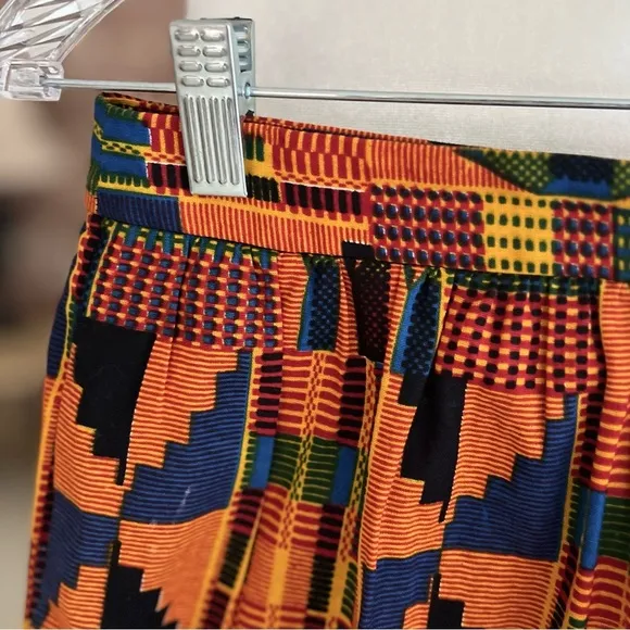 Cynthia Rowley Orange Multi Southwestern Aztec Circle Mini Skirt M
