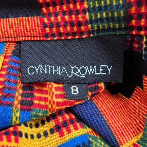 Cynthia Rowley Orange Multi Southwestern Aztec Circle Mini Skirt M