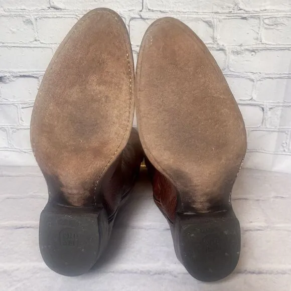 Dan Post Cowhide Western Boots Mens Size 8.5D Brownish Red Leather 16781 Vintage