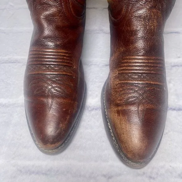 Dan Post Cowhide Western Boots Mens Size 8.5D Brownish Red Leather 16781 Vintage