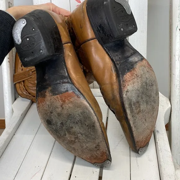 ⭐️Dan Post Vintage Laredo Brown Leather Men's Cowboy boots size 10