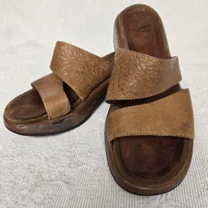 Dansko Brown Leather Chunky Sandals 40 Y2K Boho Cottage Fairycore Coachella 00s