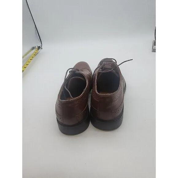 DAVID STONE MEN'S BROWN  OXFORD LACE UP DRESS SHOES SIZE 10.5