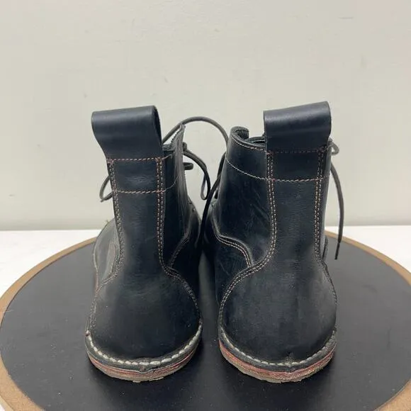 Davinci Barefoot Boots Mens Size 13 Black Lapworth Blucher Leather Minimalist