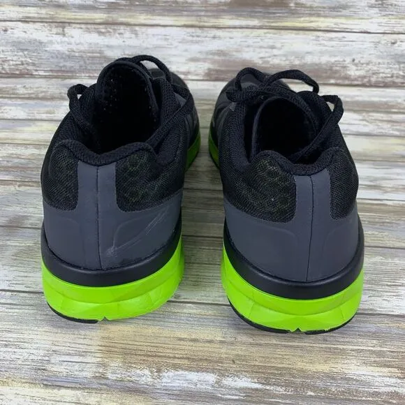 DC Shoes Mens 10 Black Lime Unilite‎ Trainers Skateboard Sneakers