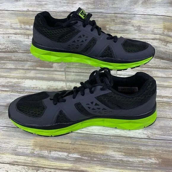 DC Shoes Mens 10 Black Lime Unilite‎ Trainers Skateboard Sneakers