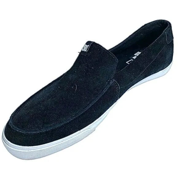 DC Shoes Skateboard Men’s Sneakers Slip On Flats Size 11 Medium Black Suede EUC