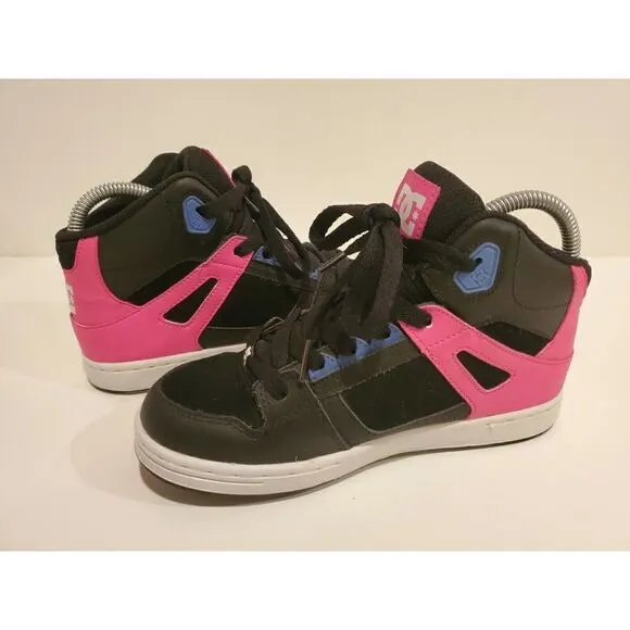 DC Shoes Youth Size 5 Pink Black Skateboard Shoes GREAT CONDITION