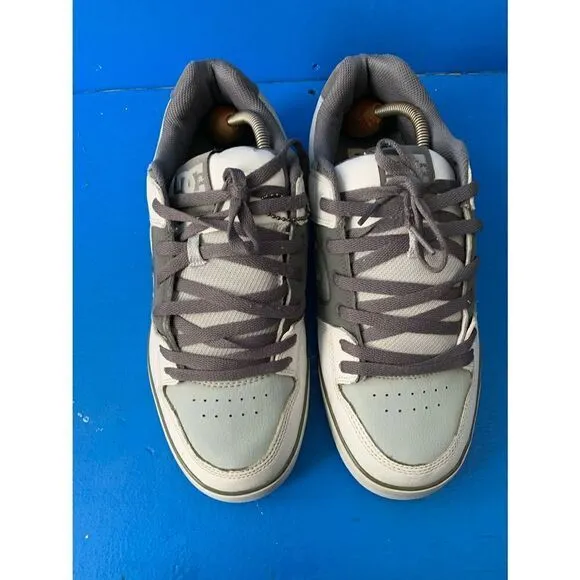 DC Skateboard Shoes Pure White/Battleship/White -size 10.5
