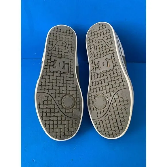 DC Skateboard Shoes Pure White/Battleship/White -size 10.5