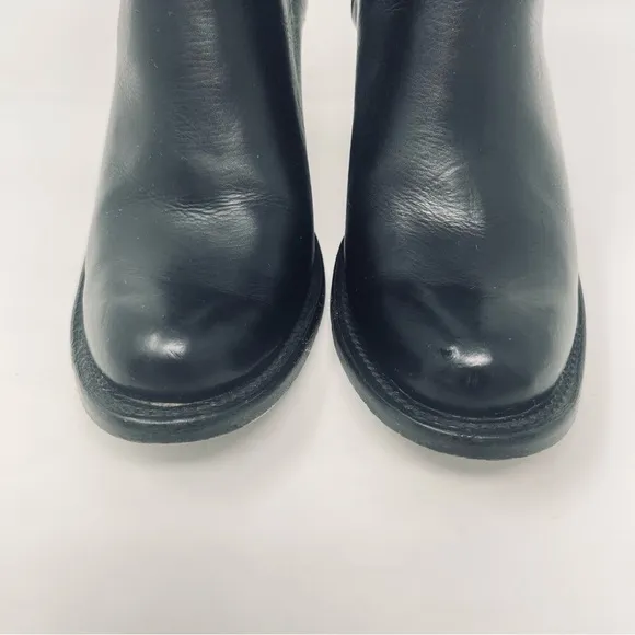 Denver Boots Lady Gabriel Boho Western Mexican Leather Black Boots, Size 7