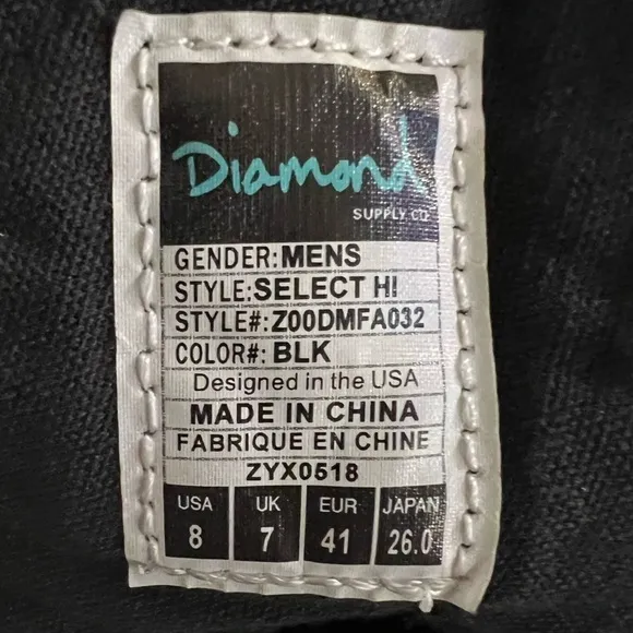 Diamond x Deathwish Select Hi Skateboard Shoes