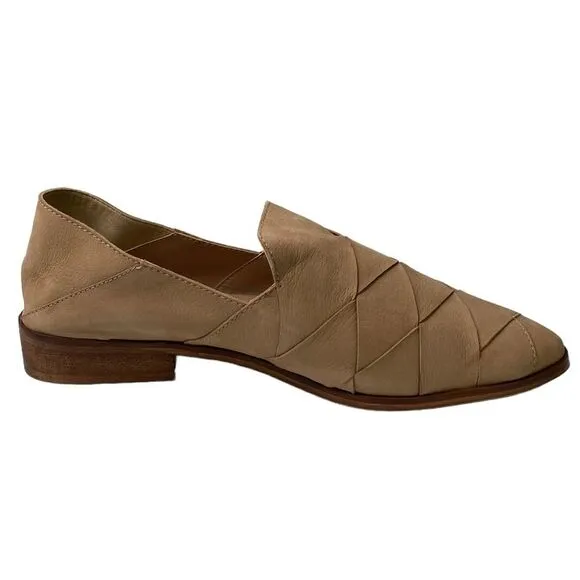 Diba True No Evidence Leather Basket Weave Loafer Shoes 11218 Low Heel Pointy
