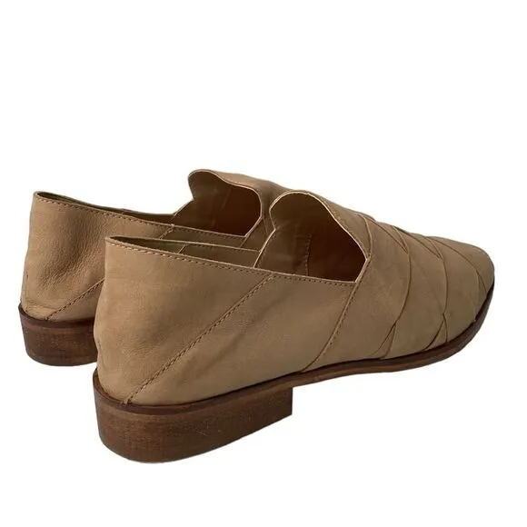 Diba True No Evidence Leather Basket Weave Loafer Shoes 11218 Low Heel Pointy