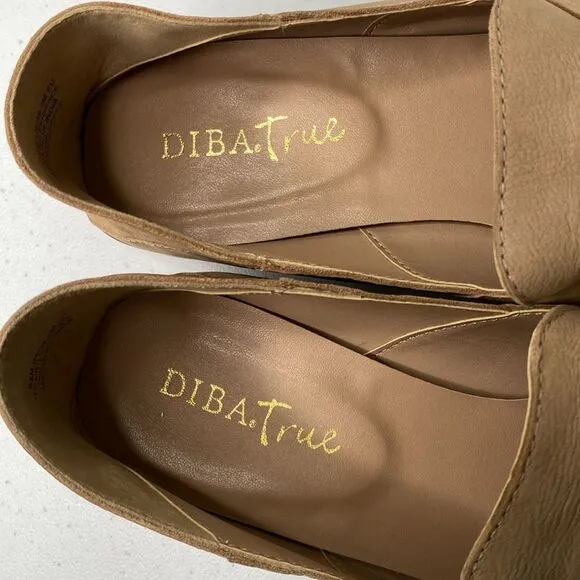 Diba True No Evidence Leather Basket Weave Loafer Shoes 11218 Low Heel Pointy