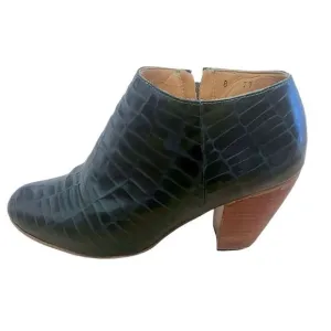 Dieppa Restrepo Green Leather Animal Print Snake Skin Camilla Ankle Boots Size 8