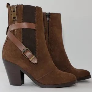 Diesel Ankle Boots Booties, Brown Suede Leather, Size 7, 37 *NICE!*