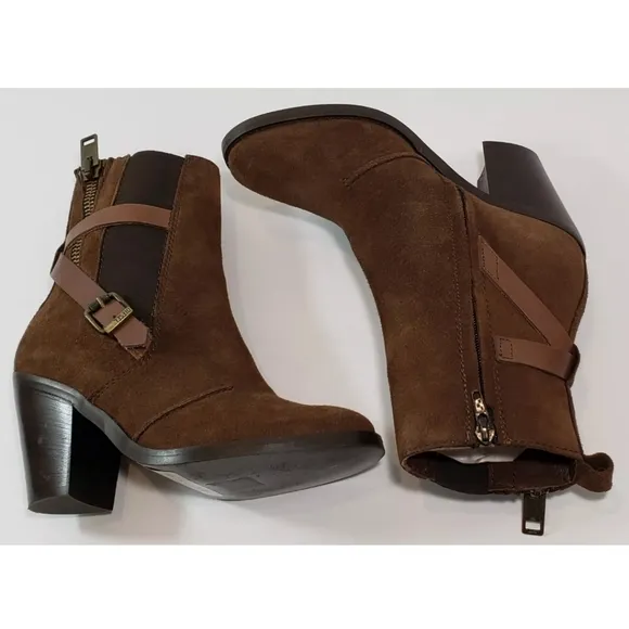 Diesel Ankle Boots Booties, Brown Suede Leather, Size 7, 37 *NICE!*