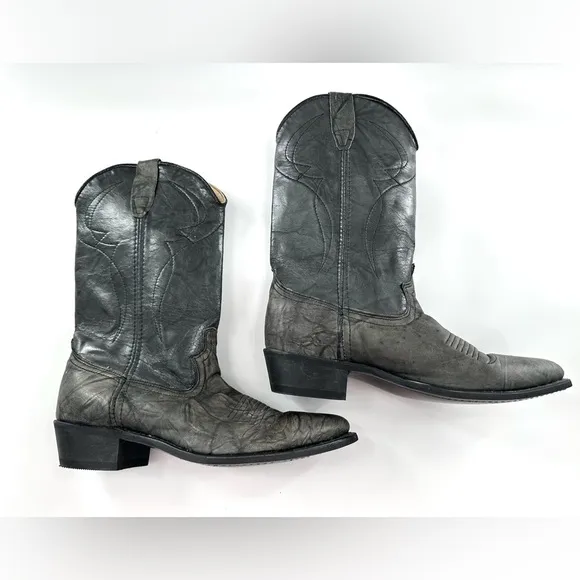 Dingo Men’s Gray Western Cowboy Boots Pointed Toe