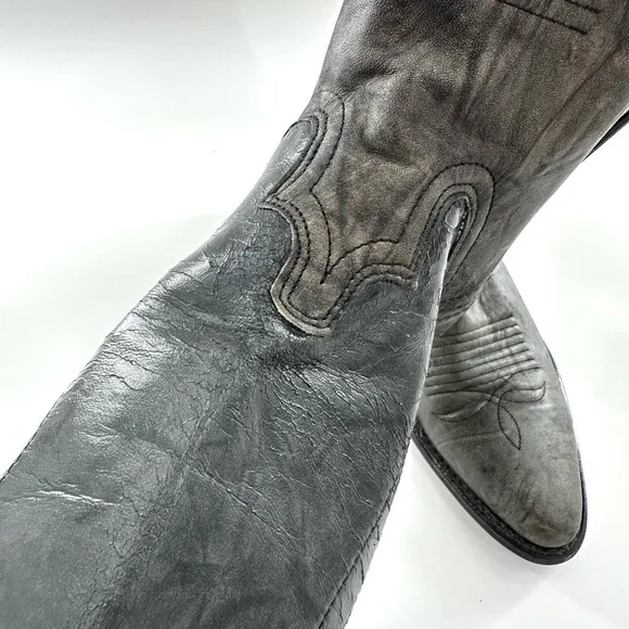 Dingo Men’s Gray Western Cowboy Boots Pointed Toe