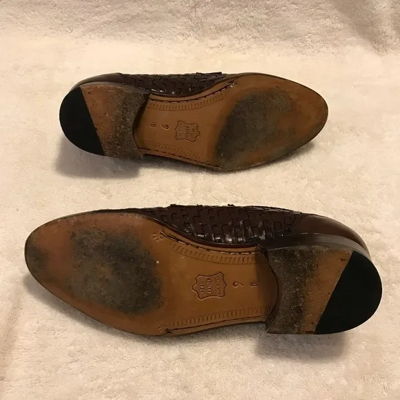 Dino Monti 9D Brown Weave Loafers