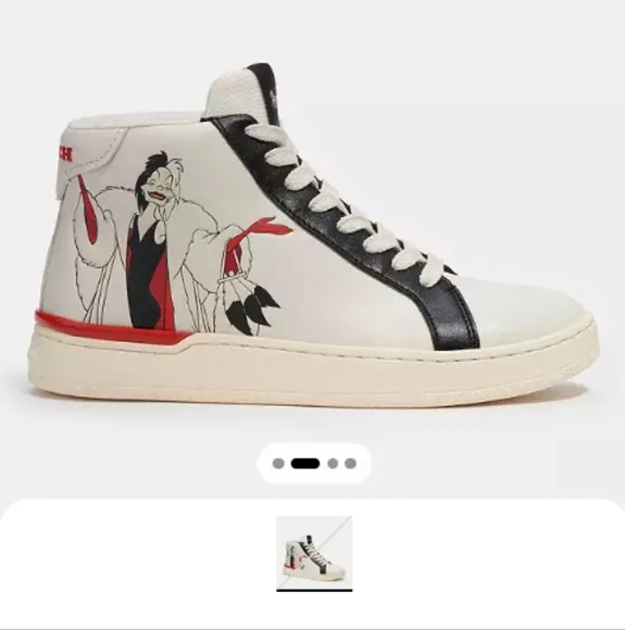 Disney X Coach Curella Clip Hightop Tennis Shoes New Limited  Size 7.5