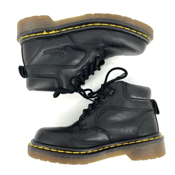 Doc Dr. Martens Kids 8173 Black Leather Ankle Boots Originals England (Youth 2)