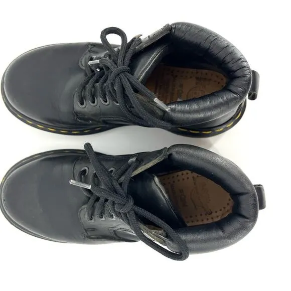 Doc Dr. Martens Kids 8173 Black Leather Ankle Boots Originals England (Youth 2)