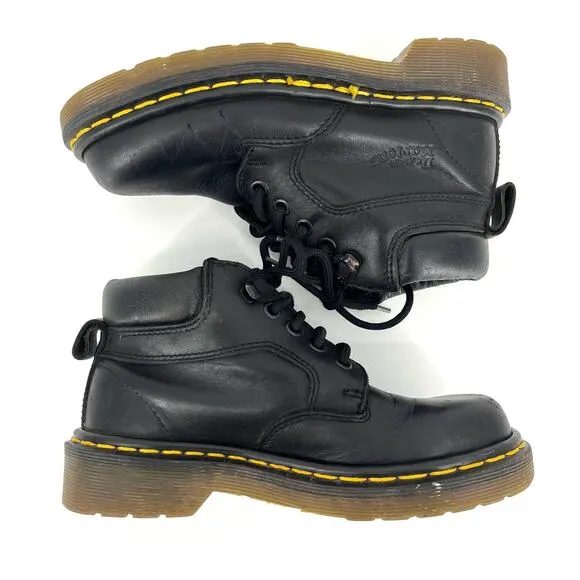 Doc Dr. Martens Kids 8173 Black Leather Ankle Boots Originals England (Youth 2)